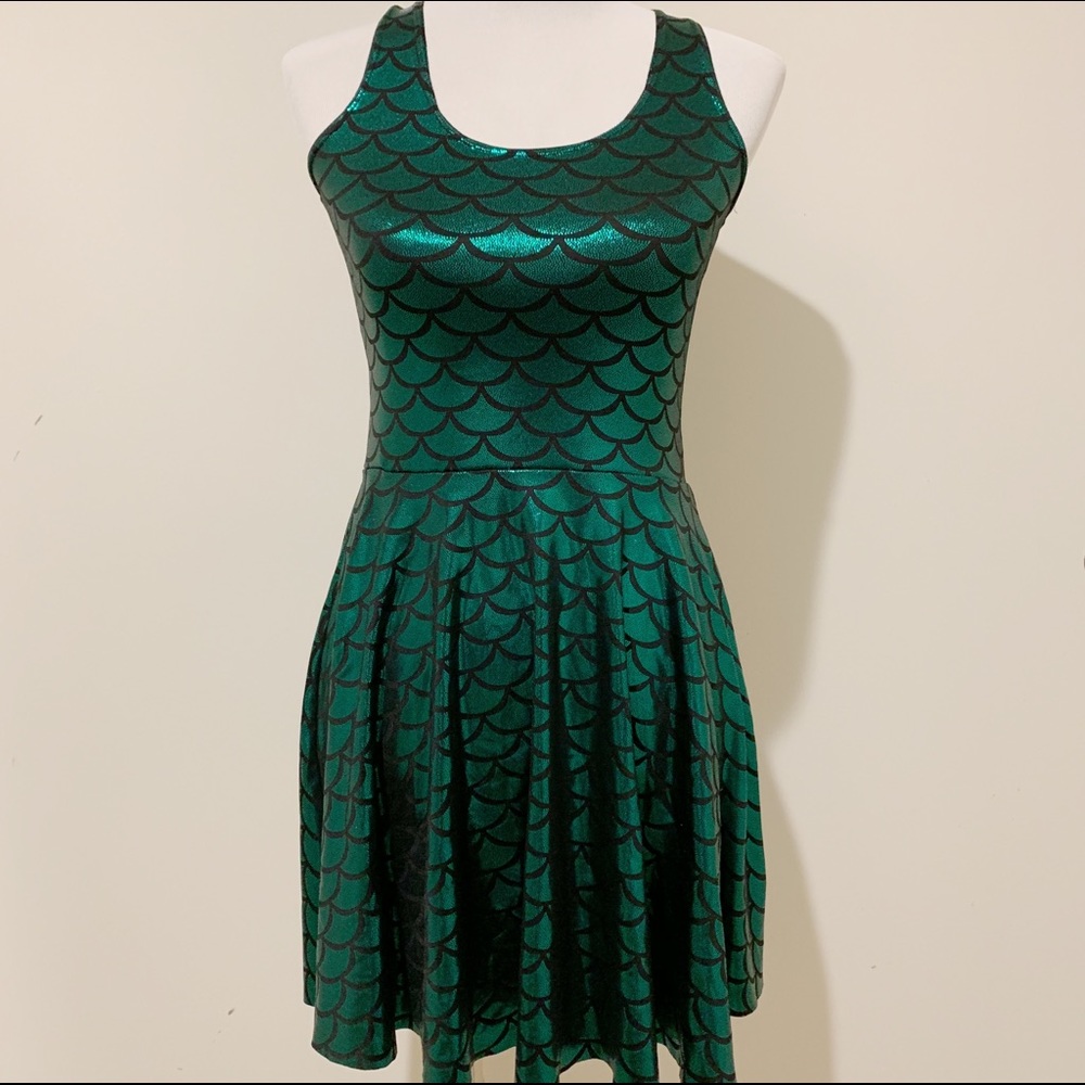 M 🐚 New Mermaid Sparkly Skater Dress Halloween